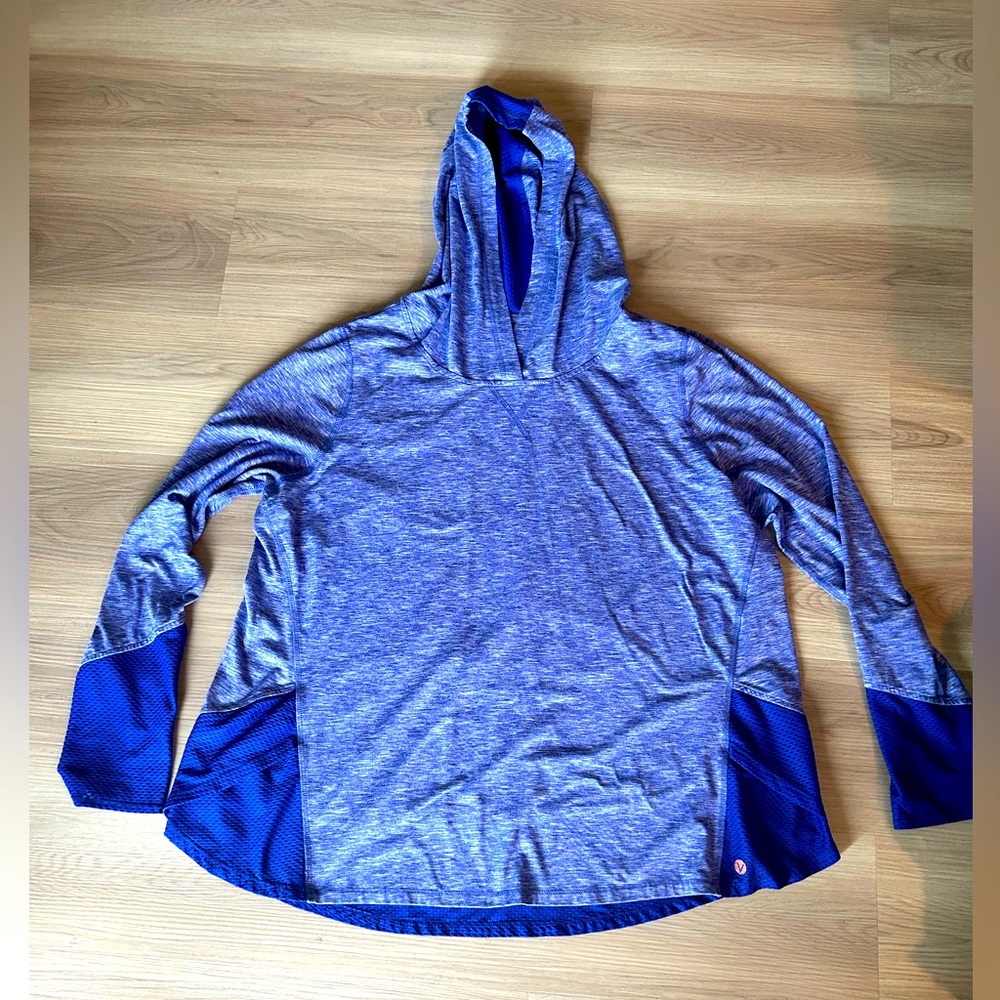 Lane Bryant Livi Activewear Hoodie 18/20 Blue Performance Gym Workout Lounge